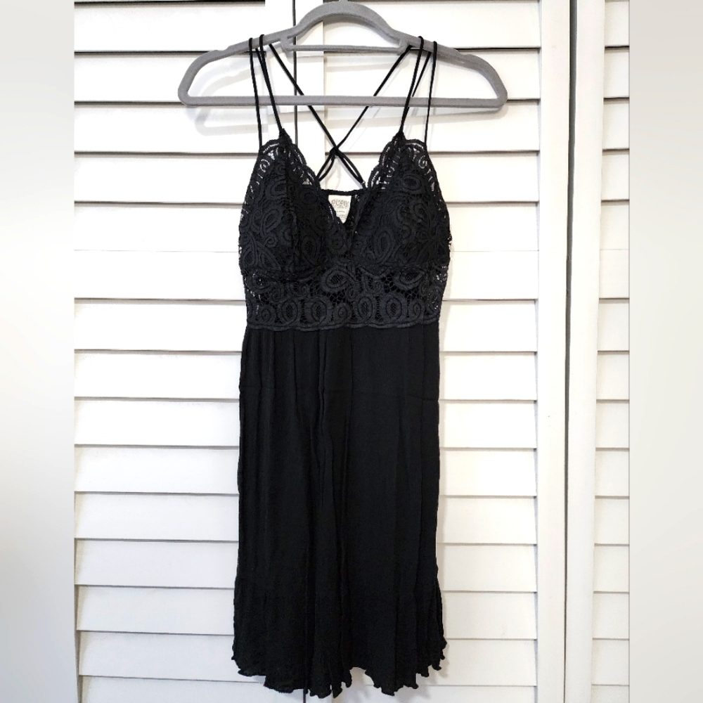 PINK Black Lace Mini Dress